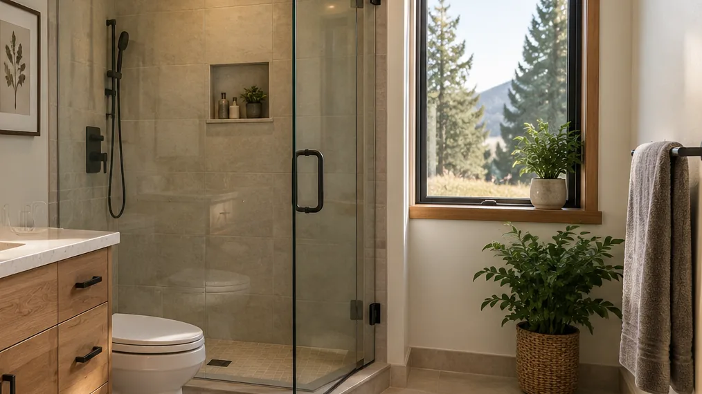 Illustrative residential bathroom generated for safety and accessibility pages
